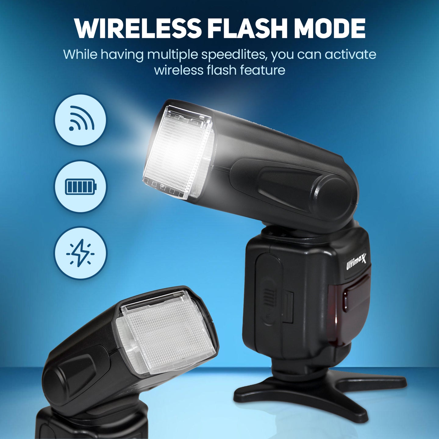 ULTIMAXX TTL DEDICATED FLASH WITH LCD & CASE FOR CANON